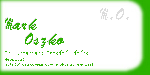 mark oszko business card